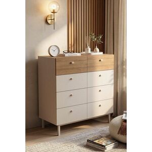 Imagine Dulap, Hanah Home, Luke, 89.4x93.1x41.8 cm, PAL, Nisip / Stejar