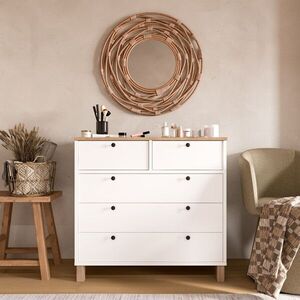 Imagine Dulap, Hanah Home, Nord, 90x85.2x40 cm, PAL, Alb / Stejar
