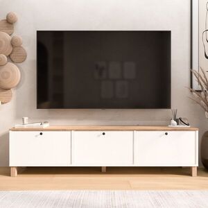 Imagine Comoda TV, Hanah Home, Nord, 180x45.6x32 cm, PAL, Alb / Stejar