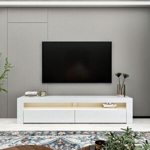 Imagine Comoda TV, Hanah Home, Batı, 150x46.8x36.8 cm, PAL, Alb