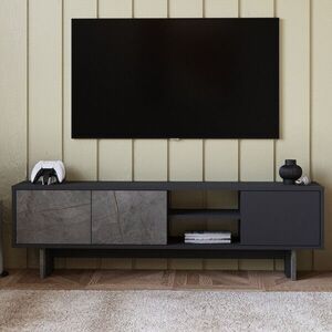 Imagine Comoda TV, Hanah Home, Ravello, 150x45x30 cm, PAL, Marmură / Antracit