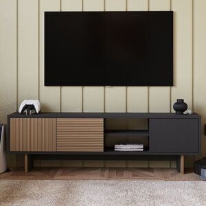 Imagine Comoda TV, Hanah Home, Ravello, 150x45x30 cm, PAL, Stejar cald / Antracit