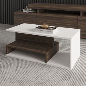 Imagine Masuta de cafea, Hanah Home, Vera Mini, 90x35x44.8 cm, PAL, Alb/Maro