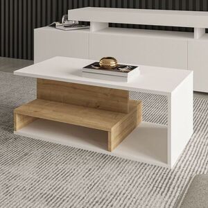 Imagine Masuta de cafea, Hanah Home, Vera Mini, 90x35x44.8 cm, PAL, Stejar alb / safir