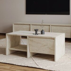 Imagine Masuta de cafea, Hanah Home, Laris, 90x35x45 cm, PAL, Travertin