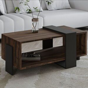 Imagine Masuta de cafea, Hanah Home, Meleni, 90x40x49 cm, PAL, Nuc / Antracit