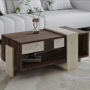 Imagine Masuta de cafea, Hanah Home, Meleni, 90x40x49 cm, PAL, Travertin / Nuc