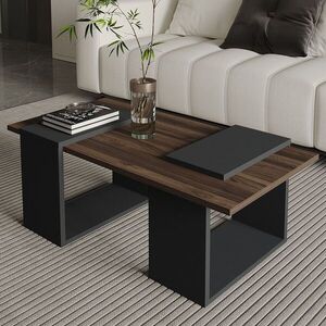 Imagine Masuta de cafea, Hanah Home, Matris, 90x37x46.6 cm, PAL, Nuc / Antracit