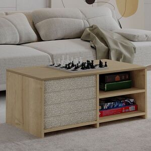 Imagine Set masute de cafea, Hanah Home, Gord, PAL, Stejar cald / Stejar safir