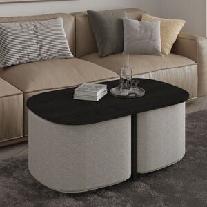 Imagine Set masute de cafea, Hanah Home, Twin, PAL, Negru