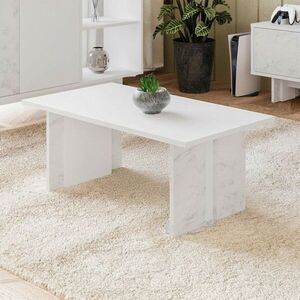 Imagine Masuta de cafea, Hanah Home, Ravello, 90x40x50 cm, PAL, Alb / Marmura