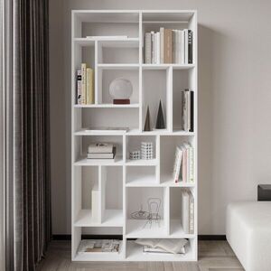 Imagine Corp biblioteca, Hanah Home, Nicola, 90x180x30 cm, PAL, Alb
