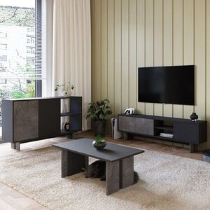 Imagine Set mobilier living, Hanah Home, Ravello, PAL, Marmură Gordion / Antracit