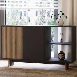 Imagine Consola, Hanah Home, Ravello, 140x80x35 cm, PAL, Stejar cald / Antracit