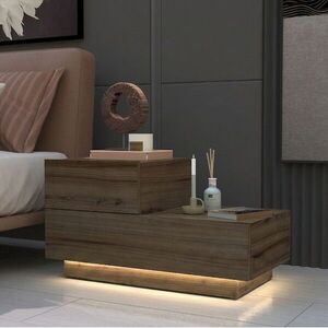 Imagine Noptiera, Hanah Home, Kayra, 70x35x38.3 cm, PAL, Nuc antic