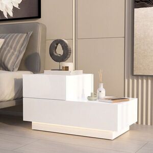 Imagine Noptiera, Hanah Home, Kayra, 70x35x38.3 cm, PAL, Alb