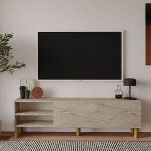 Imagine Comoda TV, Hanah Home, River, 150x48.2x31.4 cm, PAL, Travertin
