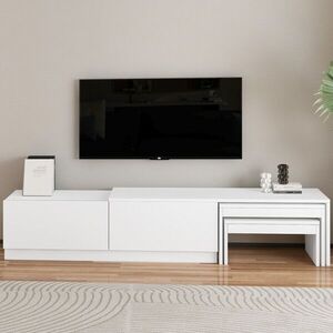 Imagine Comoda TV, Hanah Home, Nest, 180x36x30 cm, PAL, Alb