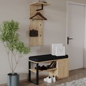 Imagine Cuier cu pantofar, Hanah Home, Lion, PAL, Maro