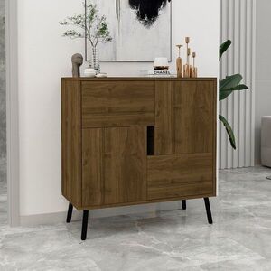 Imagine Dulap multifunctional, Hanah Home, Darien, 76.5x79.5x35 cm, PAL, Nuc Istanbul / Lemn negru