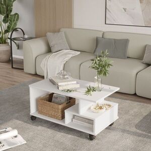 Imagine Masuta de cafea, Hanah Home, MIN9-W, 90x42.5x51 cm, PAL, Alb