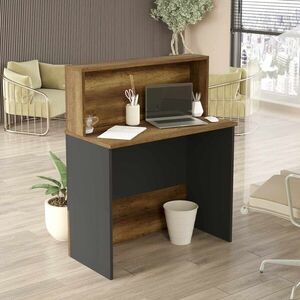 Imagine Masa de receptie, Hanah Home, Beg20-Ba, 90x110x44.5 cm, PAL, Baroc / Antracit
