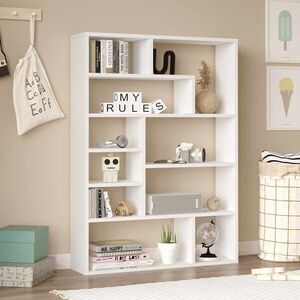 Imagine Corp biblioteca, Hanah Home, Kee1-W, 90x123.6x22 cm, PAL, Alb