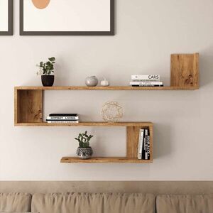 Imagine Raft de perete, Hanah Home, Wal10-A, 120x71.4x14.5 cm, PAL, Maro