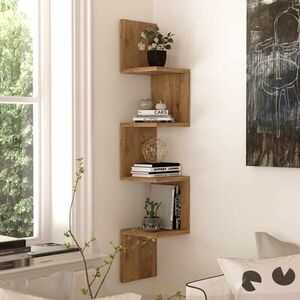 Imagine Raft de perete, Hanah Home, Wal9-A, 22x117.2x22 cm, PAL, Maro