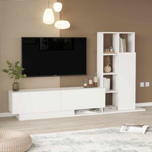 Imagine Comoda TV, Hanah Home, For1-W, 201.2x123.6x29.5 cm, PAL, Alb