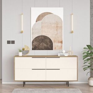 Imagine Consola, Hanah Home, ON3-SW, 160x74.3x44.5 cm, PAL, Stejar / Alb