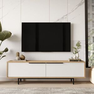 Imagine Comoda TV, Hanah Home, ON1-SW, 160x45.1x35.5 cm, PAL, Stejar / Alb