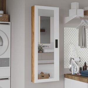 Imagine Raft pentru baie, Hanah Home, Lun1-Aw, 45x120x14 cm, PAL, Pin Atlantic / Alb