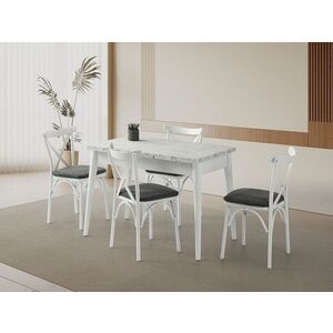 Imagine Masa extensibila, Hanah Home, Vista, PAL, Marmură albă / Alb