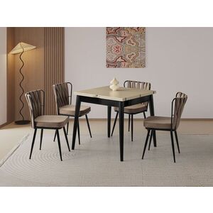 Imagine Masa extensibila, Hanah Home, Totem, PAL, Mocha deschis / negru