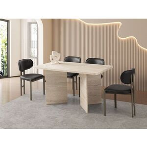 Imagine Masa, Hanah Home, Vera, 140x77x80 cm, PAL, Travertin