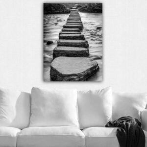 Imagine Tablou decorativ, 193662107_70100, Canvas, Rama din lemn (grosime 3 cm), Multicolor