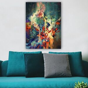 Imagine Tablou decorativ, 300140801_70100, Canvas, Rama din lemn (grosime 3 cm), Multicolor
