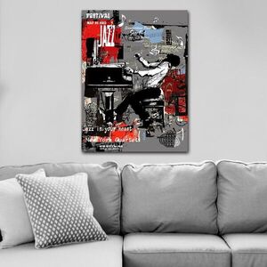Imagine Tablou decorativ, 739332250_70100, Canvas, Rama din lemn (grosime 3 cm), Multicolor