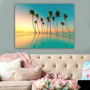 Imagine Tablou decorativ, 204717319_70100, Canvas, Rama din lemn (grosime 3 cm), Multicolor