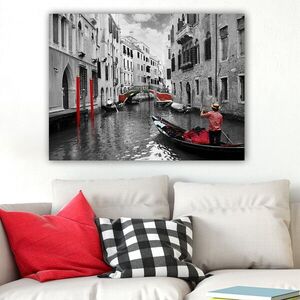 Imagine Tablou decorativ, 322784612_70100, Canvas, Rama din lemn (grosime 3 cm), Multicolor