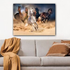 Imagine Tablou decorativ, 323504294_70100, Canvas, Rama din lemn (grosime 3 cm), Multicolor