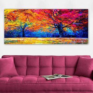 Imagine Tablou decorativ, YTY292880360_50120, Canvas, Rama din lemn (grosime 3 cm), Multicolor
