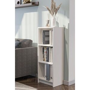 Imagine Corp biblioteca, Hanah Home, Bili 3 Shelf, 40x105x28 cm, PAL, Alb
