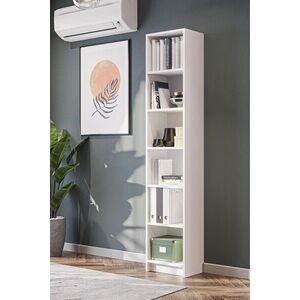 Imagine Corp biblioteca, Hanah Home, Bili 5 40, 40x200x28 cm, PAL, Alb