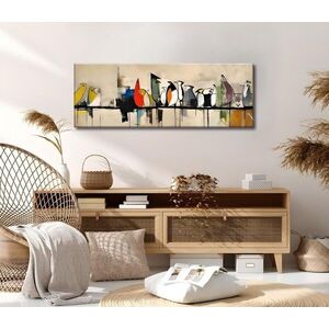 Imagine Tablou decorativ, PC349, Bumbac/Poliester, Canvas imprimat, Multicolor