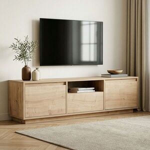 Imagine Comoda TV, Hanah Home, Sentinel, 160x42x30 cm, PAL, Maro