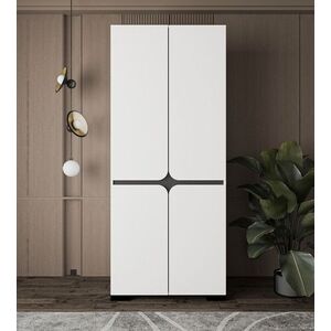 Imagine Dulap pentru haine, Hanah Home, Floransa Star 90, 90x210x52 cm, PAL MELAMINAT, Alb