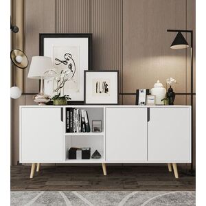 Imagine Consola, Hanah Home, Latina Modern 180, 180x80x45 cm, PAL MELAMINAT, Alb