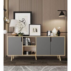Imagine Consola, Hanah Home, Latina Modern 180, 180x80x45 cm, PAL MELAMINAT, Stejar safir / Antracit